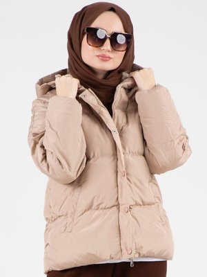 Çıtçıtlı Şişme Mont Taş Çıtçıtlı Şişme Mont Taş
