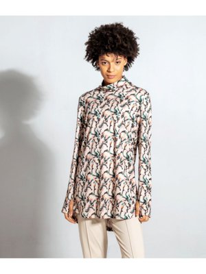 Gym Fıt Aktif Spor Üst Giyim Çiçek Baskılı