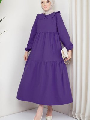 Bebe Yaka Elbise Mor Bebe Yaka Elbise Mor