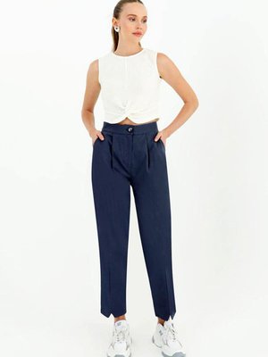 Lacivert Koton Pensli Pantolon Lacivert Koton Pensli Pantolon