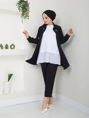 Moda Kolsuz Pileli İçlik Moda Kolsuz Pileli İçlik