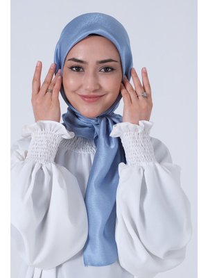 Açık Mavi Janjan Eşarp