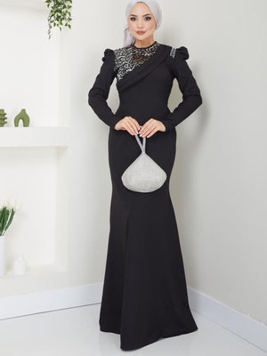 Pul Detaylı Balık Abiye Elbise Albise