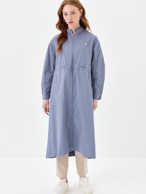 Kuşgözü Detaylı Hakim Yaka Kap Gri