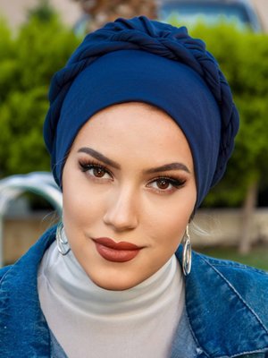 Lacivert Hazır Türban