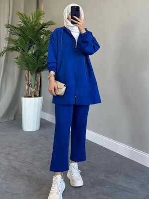 Fermuarlı Spor Takım Saks