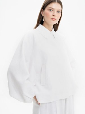 Kolları Bol Kesim Keten Ceket