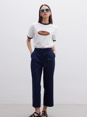 Pensli Düz Kesim Pantolon Lacivert Pensli Düz Kesim Pantolon Lacivert