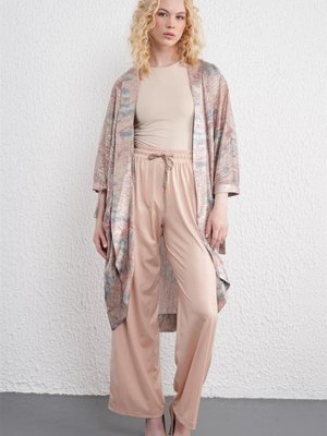 Simli Yarasa Kol Pudra Kimono