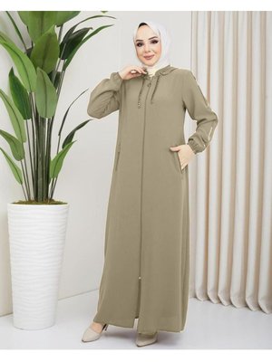 Mirel Kadın Tesettür Kapüşonlu Spor Petek Ferace Mirel Kadın Tesettür Kapüşonlu Spor Petek Ferace