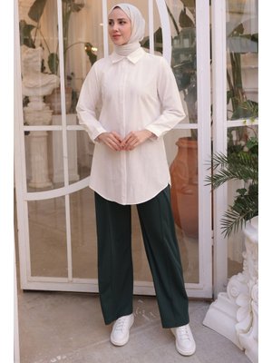 Krem Boyfirend Gömlek