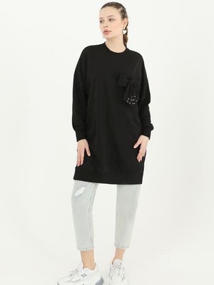 Siyah Fiyonk Sweat Tunik Siyah Fiyonk Sweat Tunik
