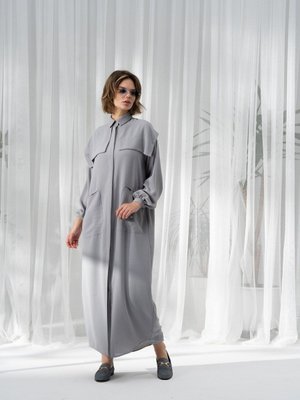 Klasik Ferace Gri Bol Kalıp