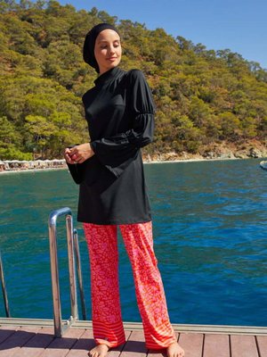 Fuşya Tek Kapalı Mayo Pantolon