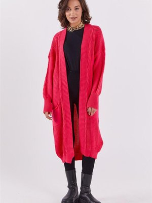 Örgü Desen Pembe Hırka