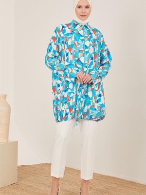 Naturel Dokuma Desenli Ceket Mavi Naturel Dokuma Desenli Ceket Mavi