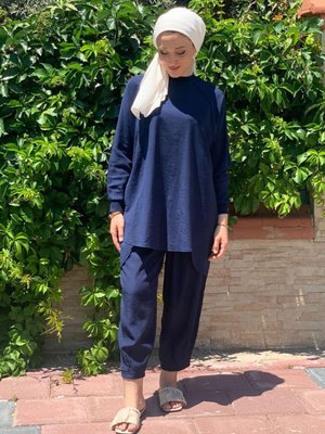 Lacivert Reglan Kol İkili Takım Lacivert Reglan Kol İkili Takım