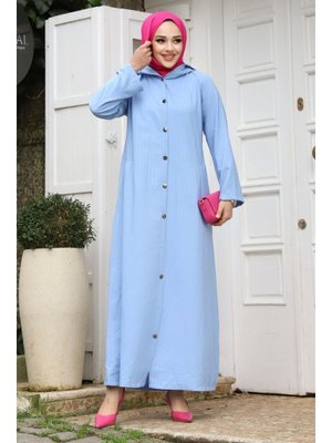 Bebe Mavisi Ahsen Boydan Düğmeli Kap