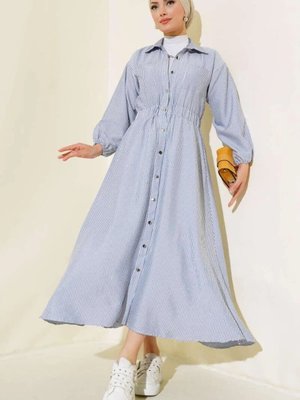 Metal Düğmeli Elbise