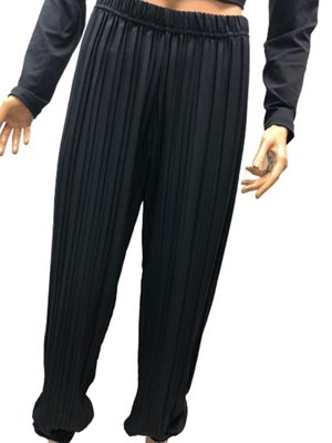 Tesettur Giyim Hasema Alt Pantolon Siyah Pilise