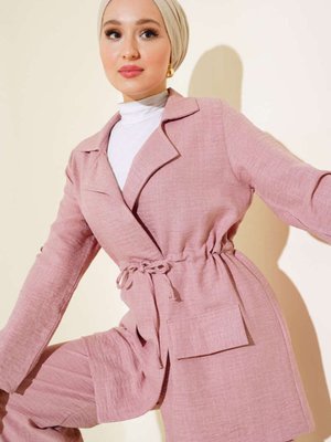 Kopya Ceketli Keten Takım Kopya Ceketli Keten Takım