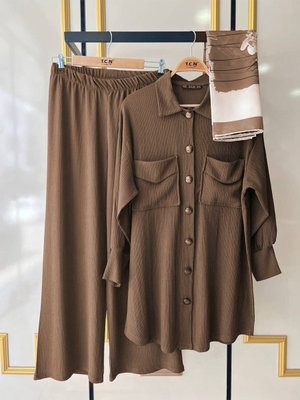 Çift Cepli Takım Kahve