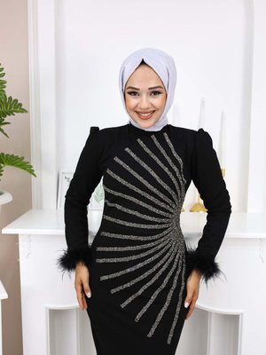 Güneş Abiye Elbise Siyah