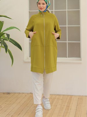 Armine Trend İpek Krep Kumaşlı Sırtı Yıldızlı Fermuarlı Tunik