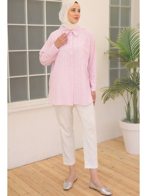 Pembe Çizgili Gömlek