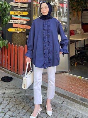 Oversize Flores Fırfırlı Tunik