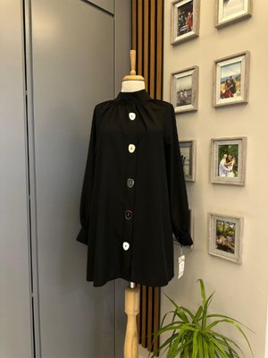 Ayna Düğmeli Şık Tasarım Gömlek Tunik