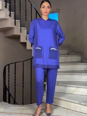 Missemramiss İpek Pamuk Cep Detay Takım Mor Missemramiss İpek Pamuk Cep Detay Takım Mor