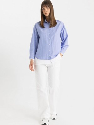 Wide Leg Gabardin Pantolon C4528ax24sm