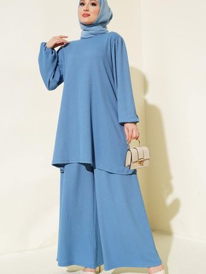 İndigo Tunik Pantolon Alt Üst Takım İndigo Tunik Pantolon Alt Üst Takım