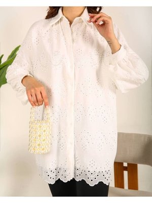 Beyaz Fisto İncili Gömlek Beyaz Fisto İncili Gömlek