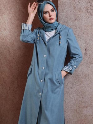 Kapüşonlu Trençkot