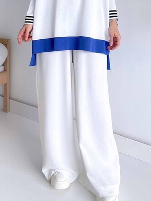 Bol Paça Pantolon Beyaz