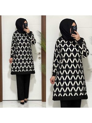 K Siyah Tunık Pantolon Takım Yeni Sezon Büyük Beden K Siyah Tunık Pantolon Takım Yeni Sezon Büyük Beden