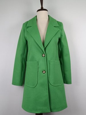 Düğmeli Kaşe Kaban Yeşil C57 Düğmeli Kaşe Kaban Yeşil C57