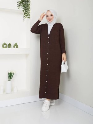 Tüylenmez Tam Boy Hırka Soğuk İplik Merserize