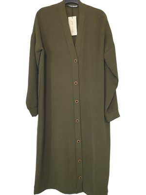 Ayrobin Kumaş Düğmeli Hırka