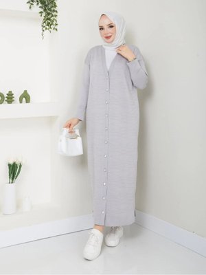 Tüylenmez Tam Boy Hırka Soğuk İplik Merserize