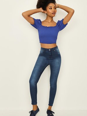 Lacivert Yüksek Bel Skinny Pantolon Lacivert Yüksek Bel Skinny Pantolon