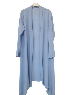 Kobe Krep Kumaş Broşlu Asimetrik Kesim Hırka