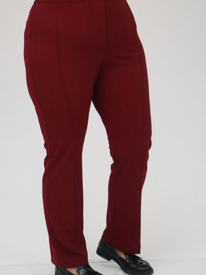 Bordo Büyük Beden Scuba Çimalı Pantolon