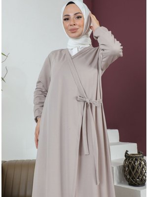 Yandan Bağlamalı Namaz Elbisesi Bej Yandan Bağlamalı Namaz Elbisesi Bej