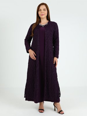 Mürdüm Büyük Beden Abiye Elbise Mürdüm Büyük Beden Abiye Elbise