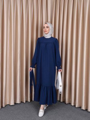 Nada Kumaş Kolu Gipeli Elbise Nada Kumaş Kolu Gipeli Elbise