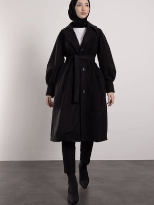 Monfir Ceket Yaka Kaşe Tesettür Kaban Monfir Ceket Yaka Kaşe Tesettür Kaban