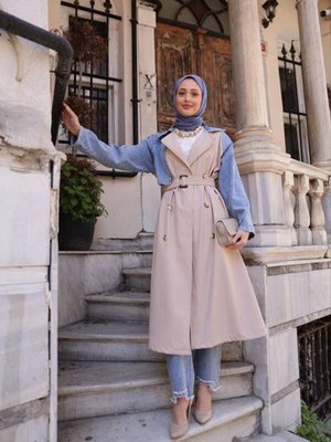 Kot Taş Rengi Trençkot Taş Kot Taş Rengi Trençkot Taş